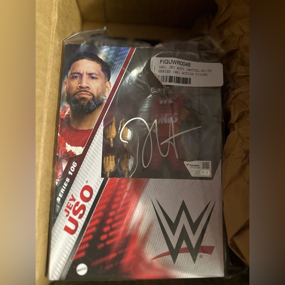WWE Jey USO Autographed Figurine